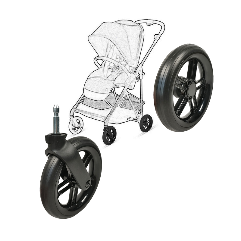 Rueda de cochecito de bebé para cochecito Melio 2/3, delantera o trasera con rueda de rodamiento, marco de neumático, eje, accesorios de repuesto para Buggy