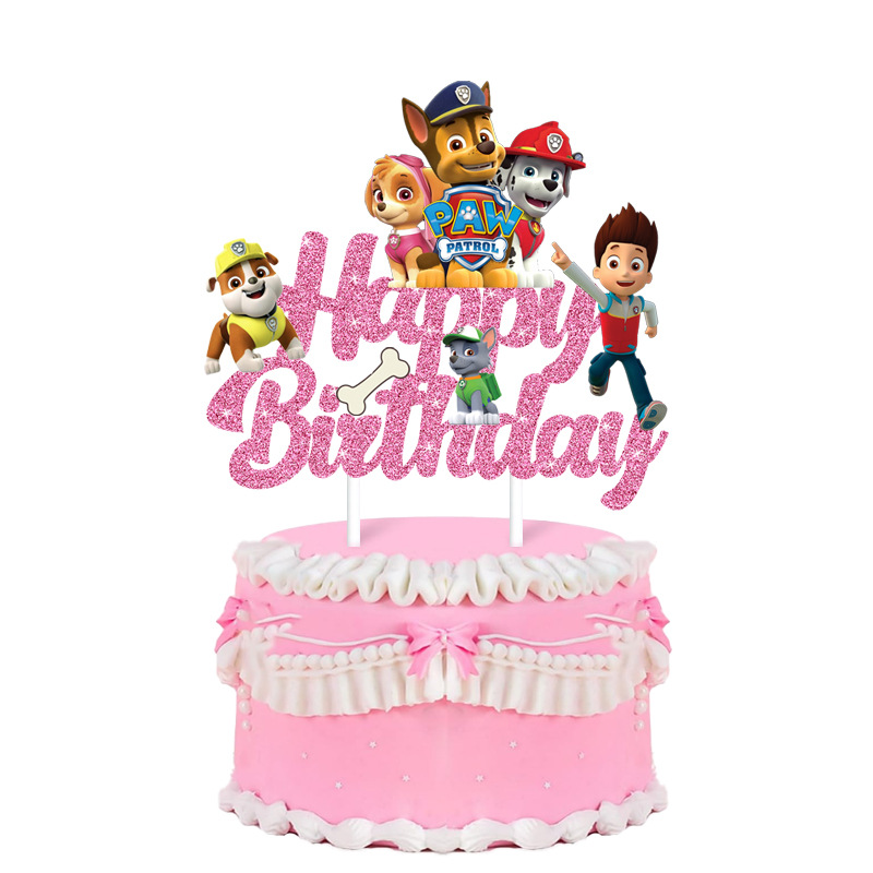 Decorazioni per Torte della Serie Paw Patrol, Topper per Torte a Tema Cuccioli, Accessori per Feste di Compleanno, Regalo di Compleanno