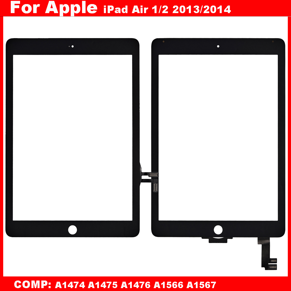Для iPad Air 1 2 дигитайзер сенсорной панели для iPad 5 6 A1474 A1475 A1476 A1566 A1567 Замена внешнего стекла сенсорного экрана