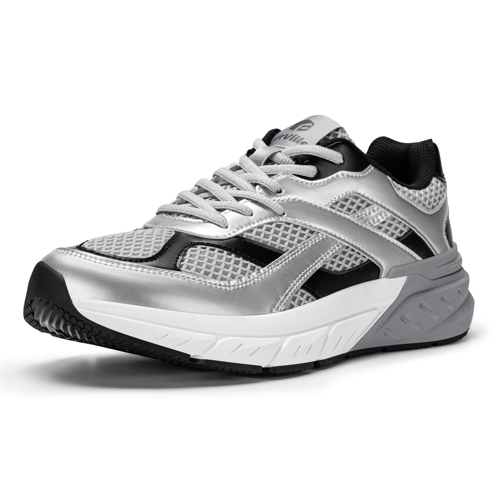 Fitville Walking-Schuhe mit breitem Mesh-Obermaterial für Herren, rutschfeste Dad-Sneaker, Sportschuhe für Männer mit Fußgewölbestütze für Plattfüße und Plantarfasziitis
