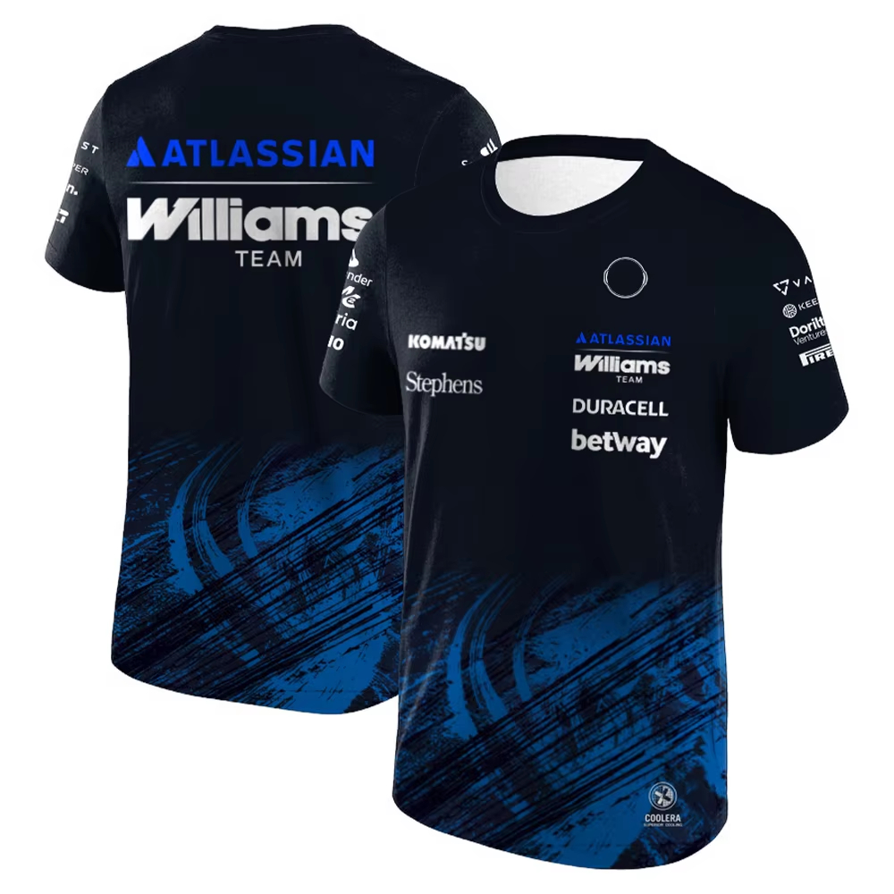 Nuova Maglietta 2026 Carlos Sainz 55 Williams Racing Alex Albon 23, Top Sportivo da Esterno ad Asciugatura Rapida, Manica Corta Casual da Uomo Taglie Forti