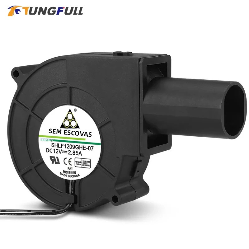 Ventilador de Grande Volume de Ar com Velocidade Ajustável 220V a 12V para Fogão a Óleo Residual e Fogão a Lenha, Ventilador Turbo de Alto Volume de Ar