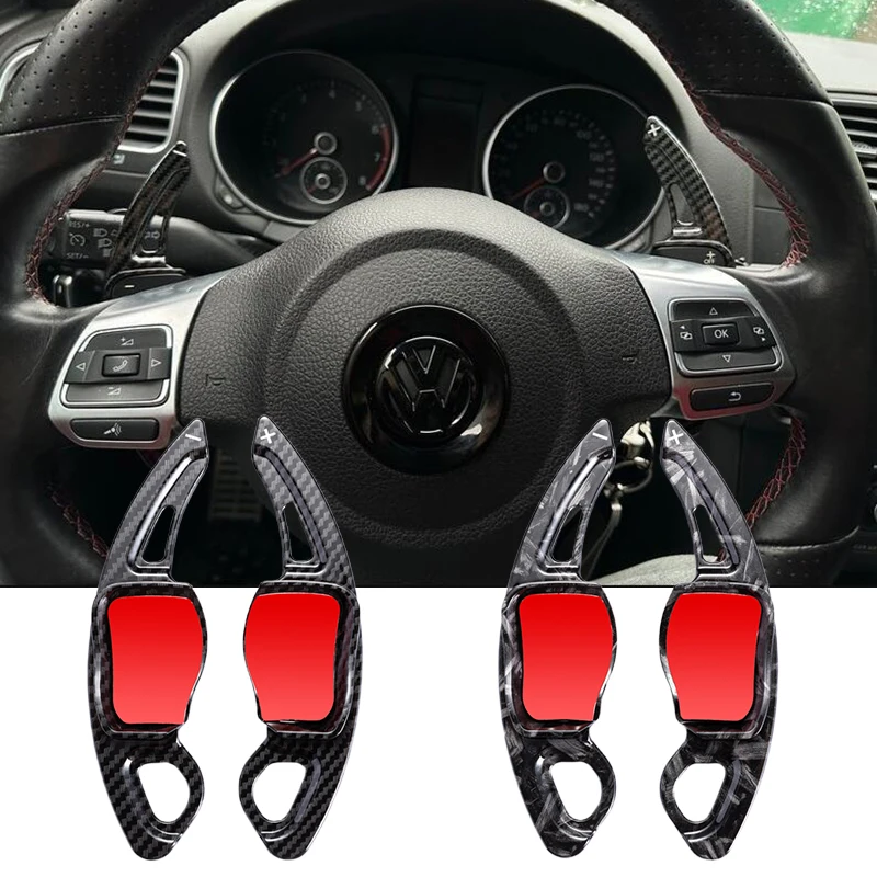 Carbon Fiber Steering Wheel Paddle Shifter DSG Extension For Volkswagen Golf 5 Golf 6 Jetta Passat Polo Scirocco Accessories