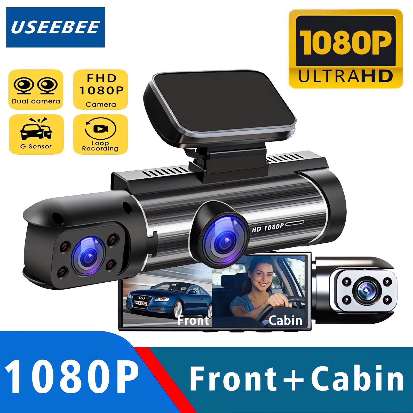 Carro dvr hd 1920*1080p câmera traço lente dupla cabine dashcam veículo vídeo traço cam gravador de unidade caixa preta interior mini dvrs