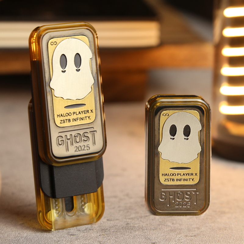 Mécanique Pei petit fantôme EDC Ultra Long paragraphe main sensation Dense bout des doigts carte poussoir décompression jouet Fidget jouet cadeau
