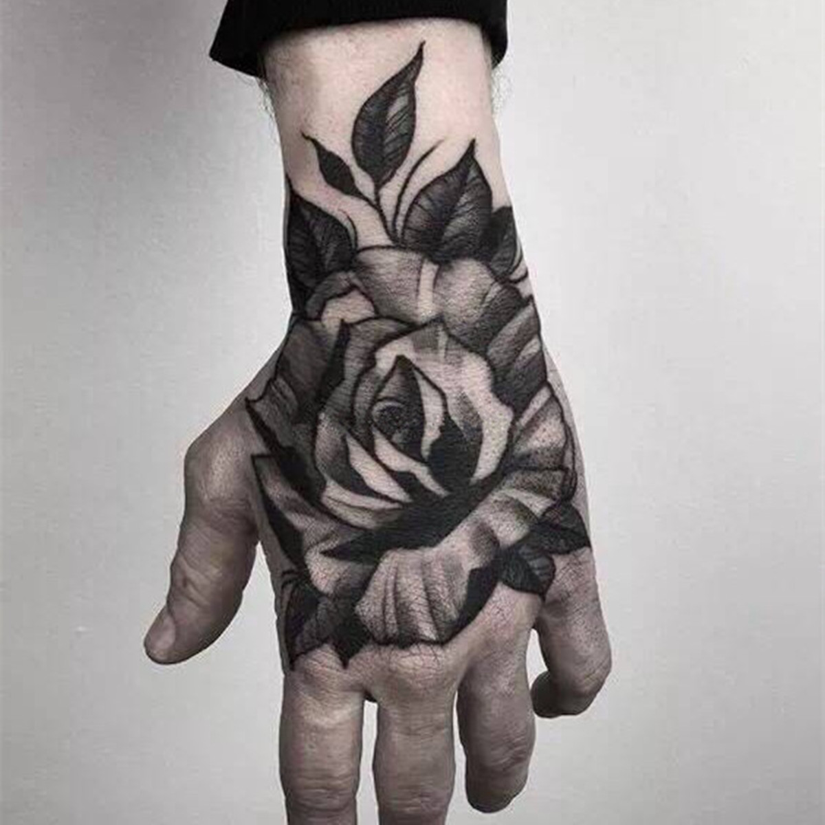 1 folha de adesivo de tatuagem de flor de mão à prova d'água tatuagem temporária duradoura