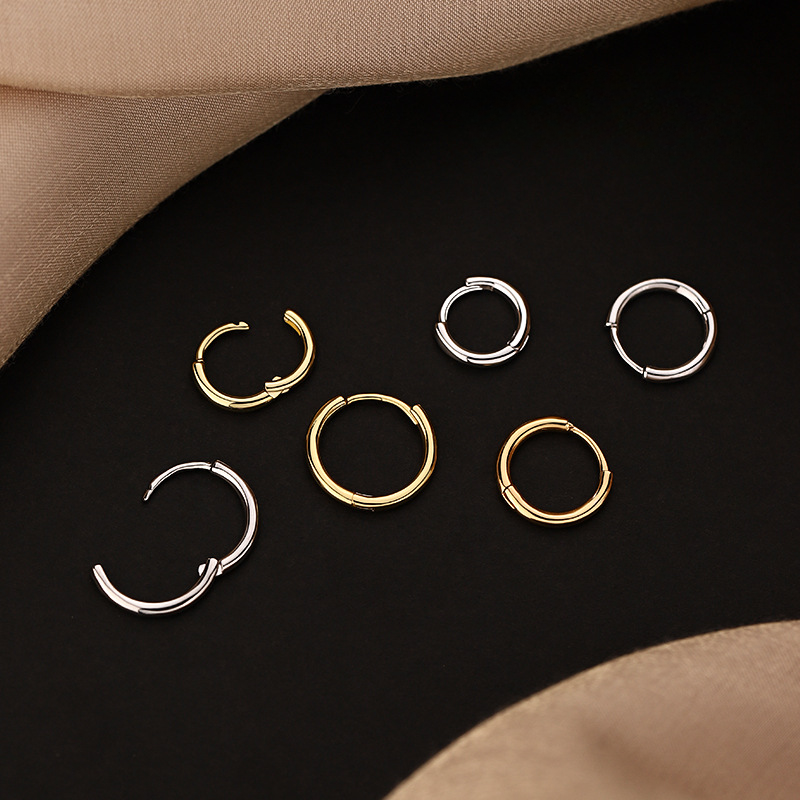 Boucles d'oreilles créoles en argent regardé 925 pour femmes, bijoux créatifs et sexy, cadeau personnalisé