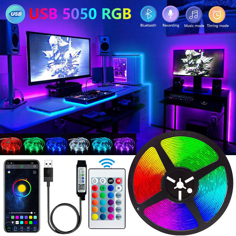 Taśma LED Bluetooth Smart SMD 5050 APP Zdalne sterowanie Elastyczna wstążka Dioda Lampa Taśma Podświetlenie TV Pokój gier Wystrój domu