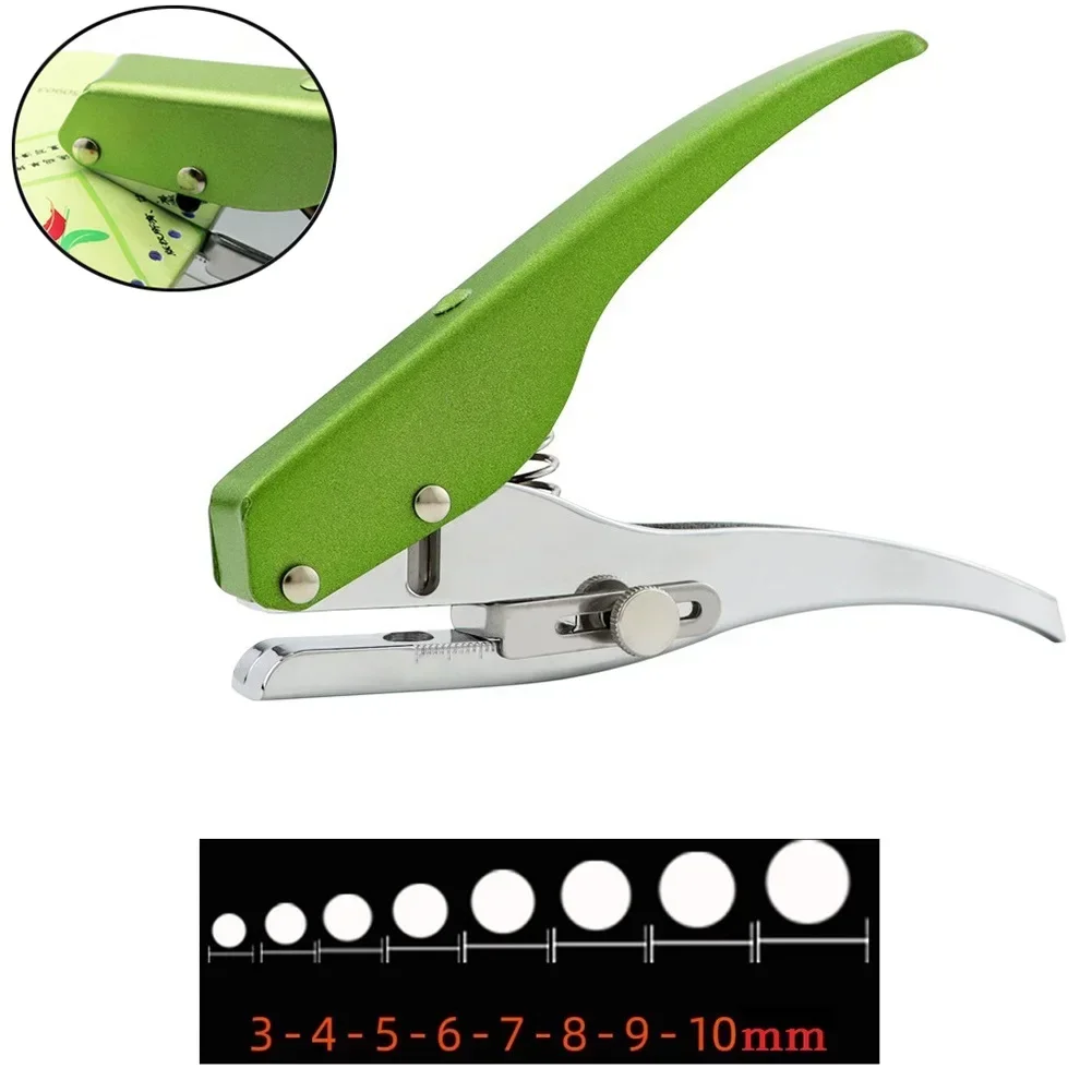 1 Pc Punch Tang Ronde Enkele Perforator Hand Papier Scrapbooking Foto 'S Ponsen 3-10Mm Porie Diameter Gat puncher