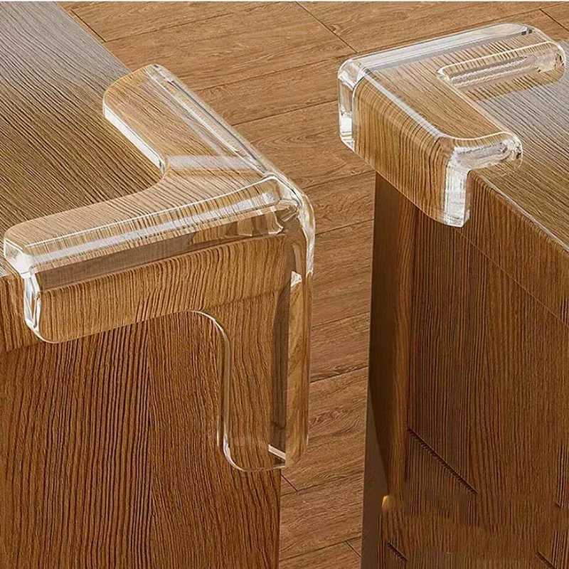 4/10 pezzi protezioni per bordi angolari anti-collisione per bambini protezioni per angoli di sicurezza per bambini tavolo protettivo in silicone morbido trasparente
