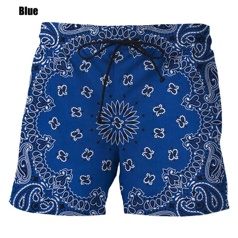 Neue Bandana Muster Männer Frauen 3D-Druck Harajuku Stil Strand kurze Hosen kausale Mode Wassersport Gym Hose Surfbrett Shorts