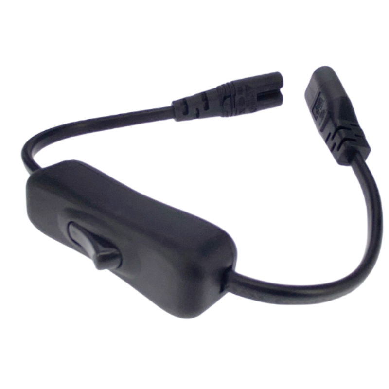 "8" Figure C7 Power Cable with Switch,IEC 320 C8 to C7 Extension Cord with On/Off ,C7 Power Lead cables switch Short Wires
