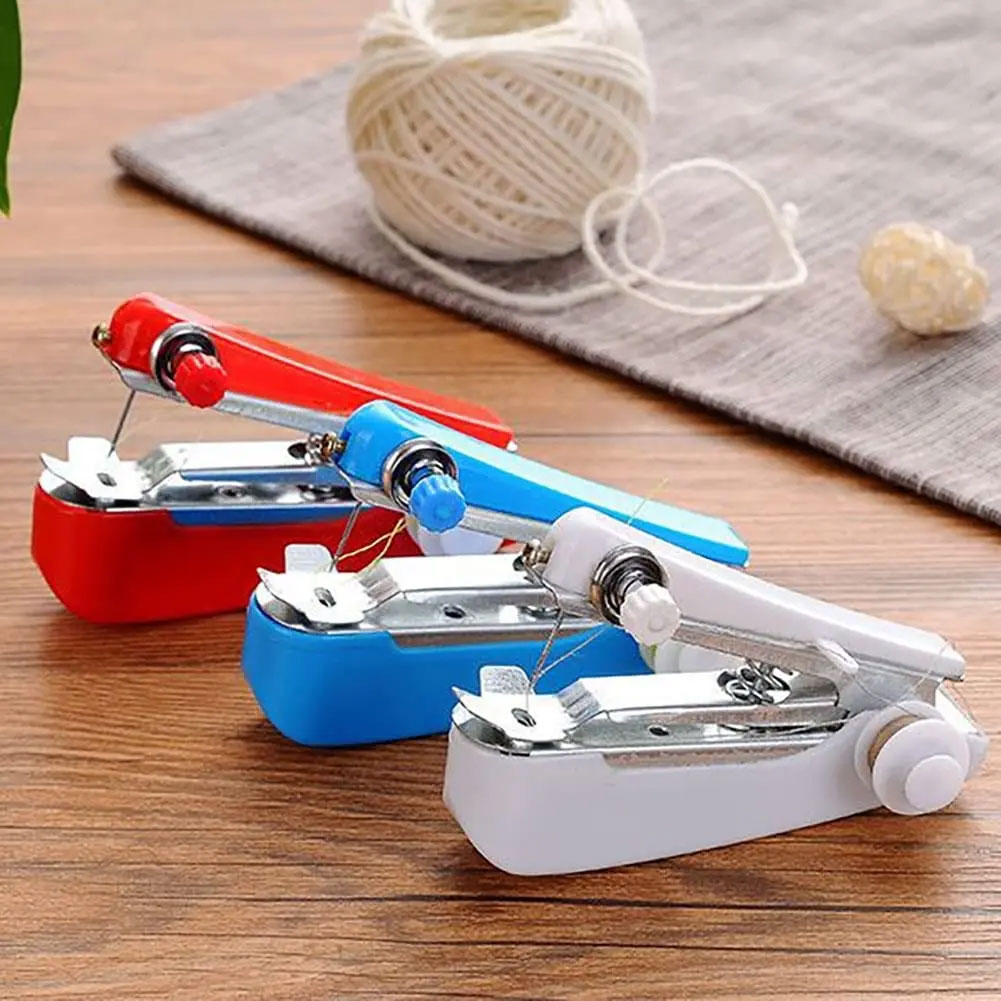 Casa Máquina de costura portátil, portátil, ao ar livre, viagens, roupas, tecidos, DIY, costura, ferramenta de costura, Mini ponto manual, máquina de bordado