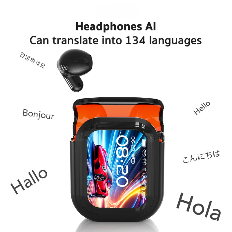 O Novo Fone de Ouvido Bluetooth 6.0 Sem Fio Mais Vendido, Fone de Tradução com Classificação IPX4 à Prova d'Água, Longa Duração da Bateria. 2026