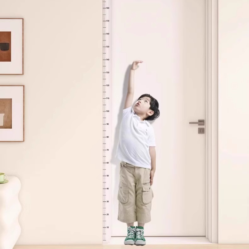 1 pegatina de altura de 0-200cm, cinta métrica, calcomanía de pared para habitación de niños, guardería, dormitorio, tabla de crecimiento impermeable