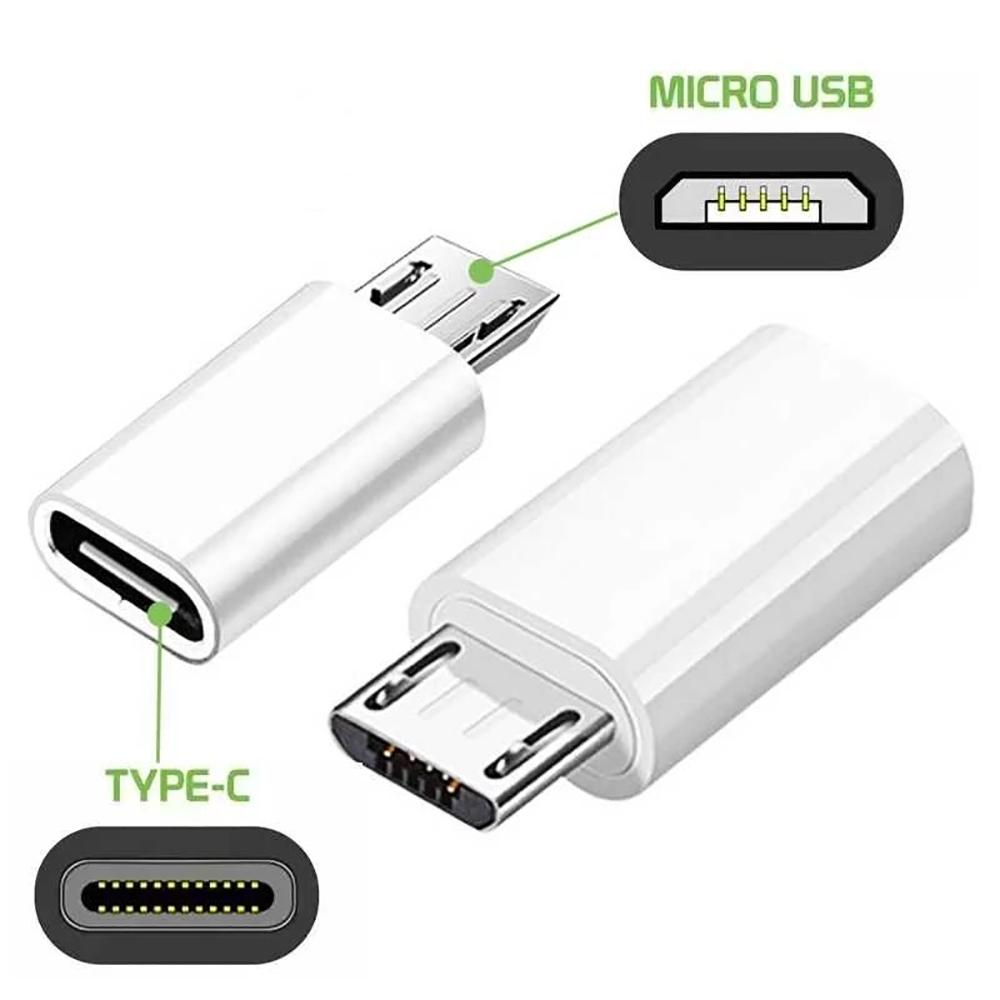 Mini convertidor adaptador de carga tipo C a Micro USB Android para Samsung Xiaomi Huawei Usbc a conector de cargador de sincronización Microusb V8
