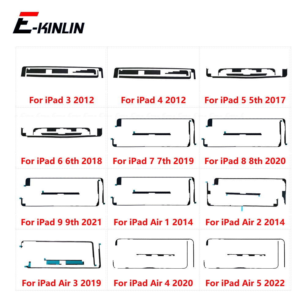 2pcs Waterproof Sticker For iPad 7 8 9 10 Air 2 3 4 5 6 5th 6th 7th 8th 9th 10th LCD Screen Tape Adhesive Glue Repair Parts