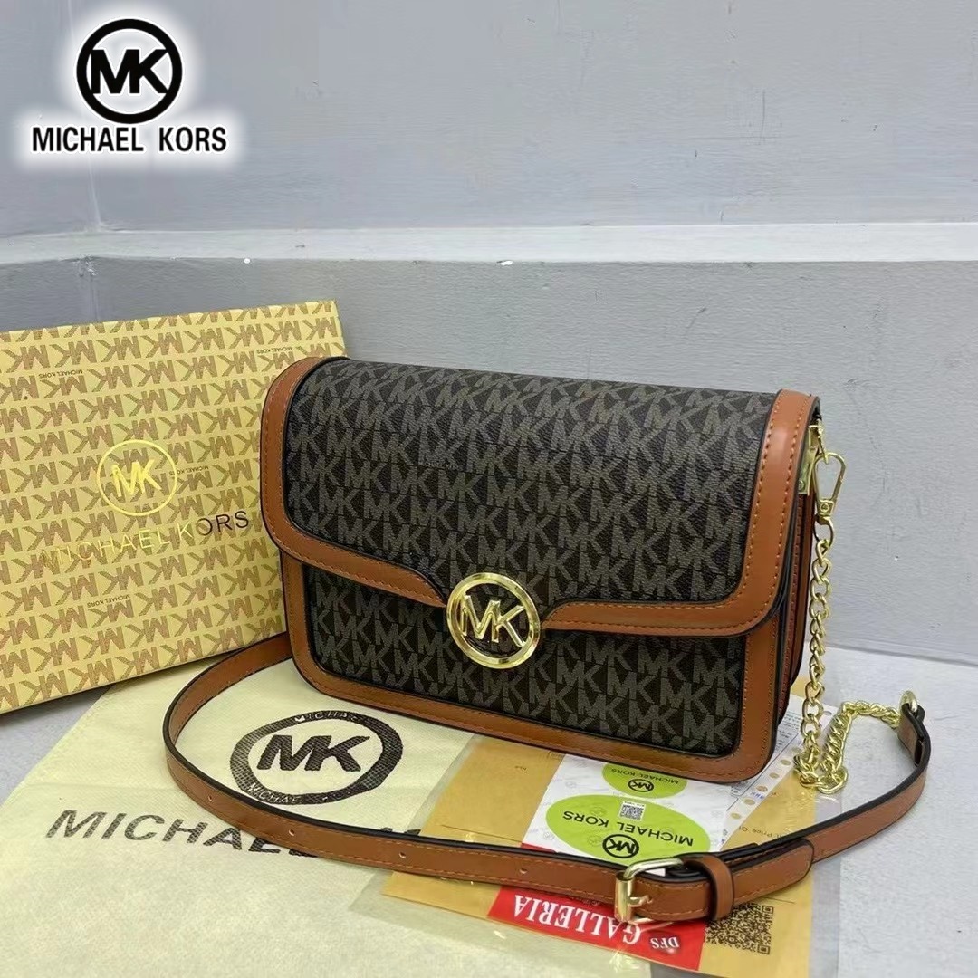กระเป๋าแฟชั่นผู้หญิง Michael Kors รุ่นคลาสสิค ลายดอกไม้ พร้อมตัวอักษร เหมาะสำหรับเดินทาง ใช้ได้ทุกวัน สำหรับสาวๆ  กระเป๋าสะพายข้างแบบสะพายไหล่เดียว MK