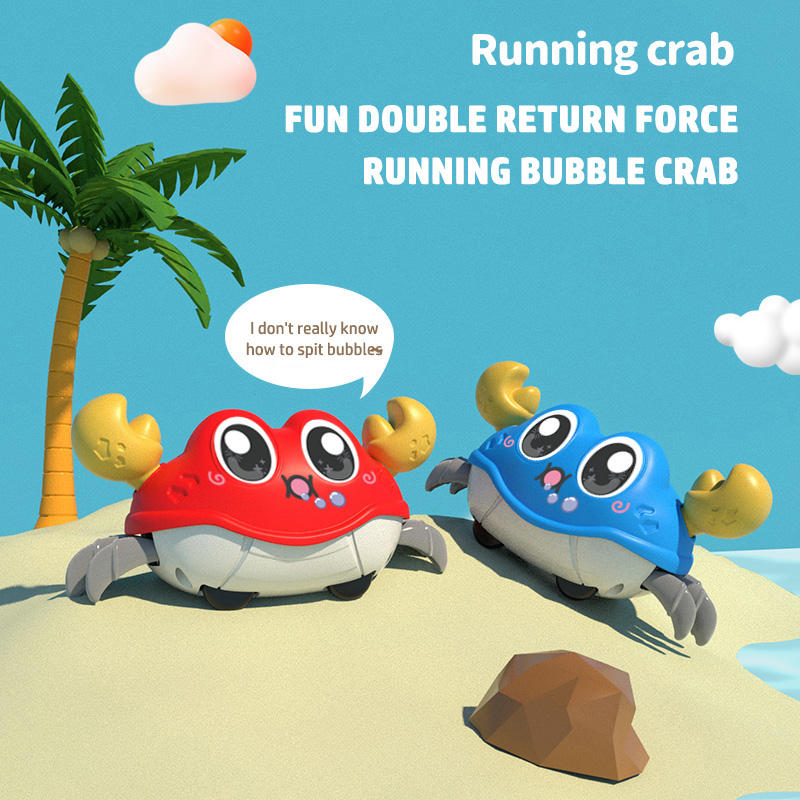 Granchio strisciante giocattoli inerziali sensoriali per bambini apprendimento infantile Crawl Walking Cartoon simpatico giocattolo Montessori per bambini regali per bambini