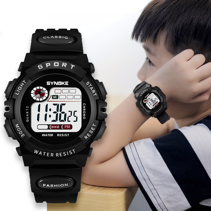 Crianças Digital LED relógio de pulso, crianças relógios, meninos, meninas, moda, esporte, bonito, impermeável, alarme, relógio, presente, novo