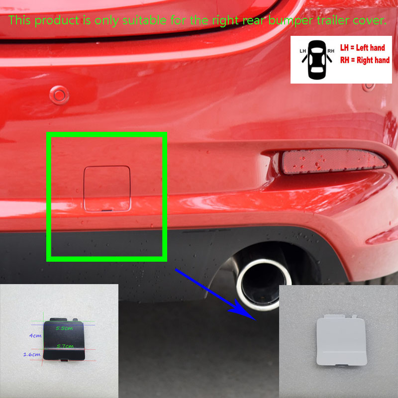 Accesorios de coche cubierta de remolque trasero para Mazda 3 Axela 2014-2019 cubierta de gancho de tracción trasera cubierta decorativa