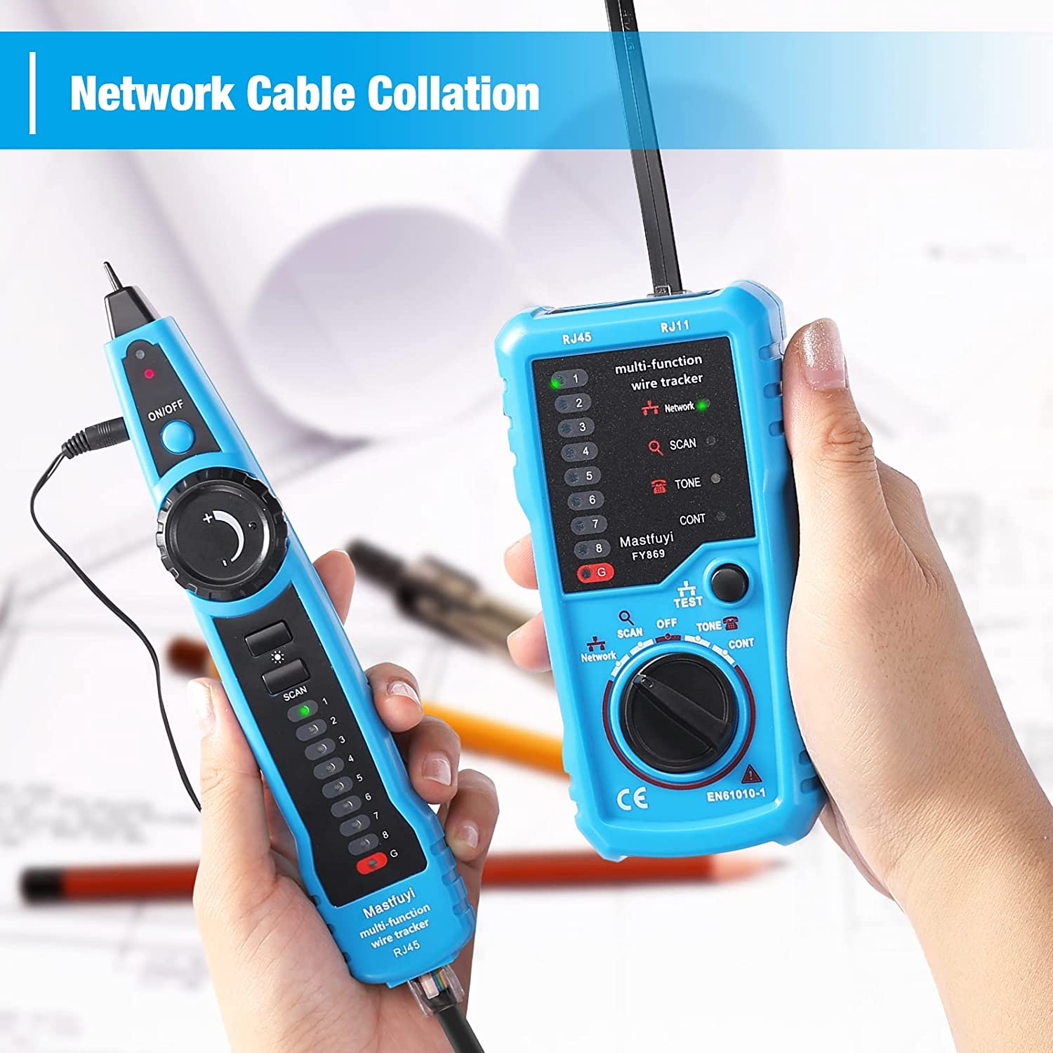 BSIDE-Detector de Cable de red FWT11 RJ11 RJ45 Cat5 Cat6, rastreador de Cable telefónico, buscador de línea LAN Ethernet