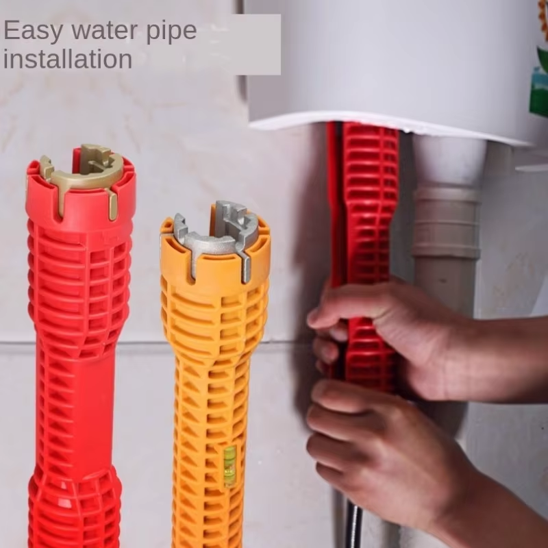 Chiave Sanitaria Multifunzione per Smontaggio Tubi di Scarico e Installazione Rubinetti, Strumento Esclusivo per Impianti Sanitari