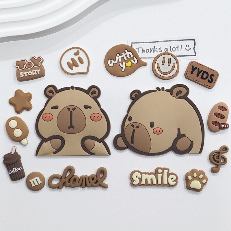 Adorabili animali Capibara Ciondoli per scarpe per accessori Sandali Zoccoli Scivoli Scarpe Decorazione per scarpe fai da te Fibbia Ragazzi Ragazze Regalo per feste
