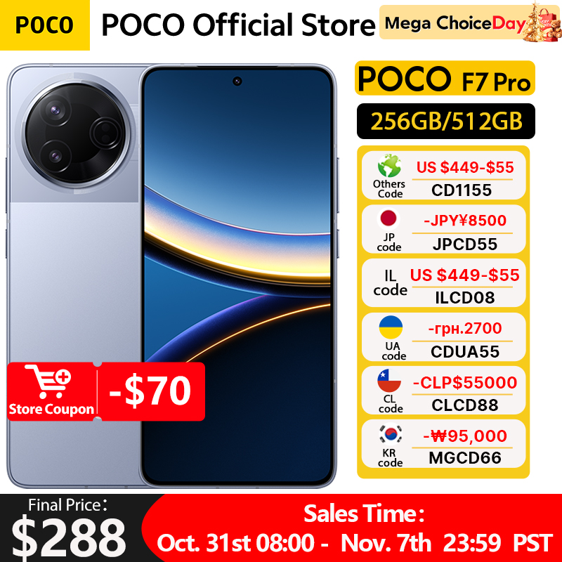 【브랜드+】글로벌 버전 포코 F7 프로 5G 스냅드래곤 8 3세대 50MP 메인 카메라 6.67인치 WQHD+ 플로우 AMOLED 도트디스플레이 90W 하이퍼차지