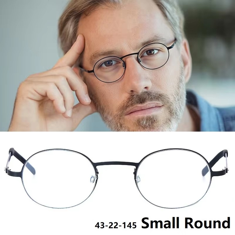 Top petites lunettes rondes cadre jambe élastique lunettes lunettes titane sans vis ultraléger lunettes breveté Design danemark