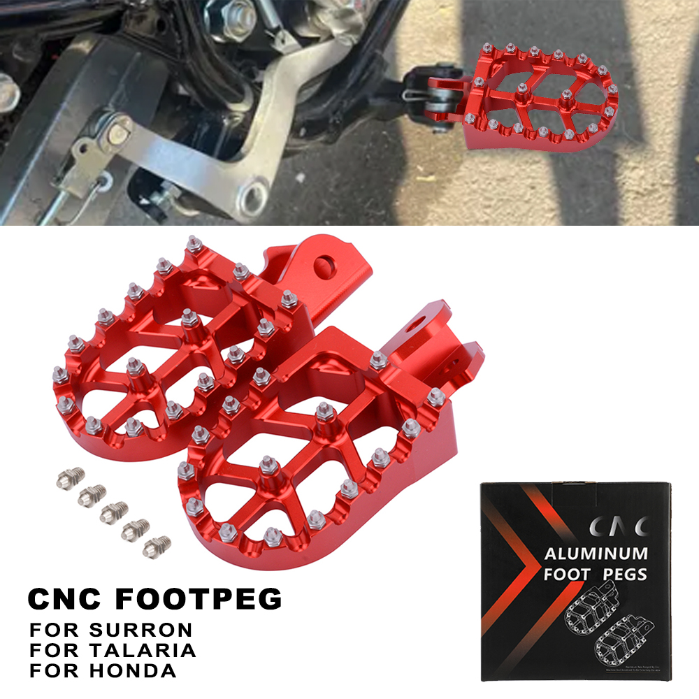 E-BIKE เท้าสําหรับ CRF230 Surron Talaria รถจักรยานยนต์ CNC อะไหล่ Footpeg Footpedal ไฟฟ้า Dirt จักรยานเหยียบ Off-Road Motocross