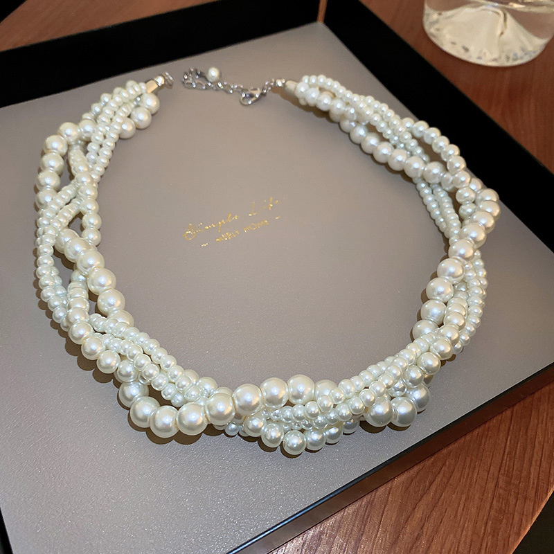 FYUAN – colliers ras du cou en perles torsadées de Style coréen pour femmes, colliers géométriques, accessoires de bijoux de mariée pour mariage
