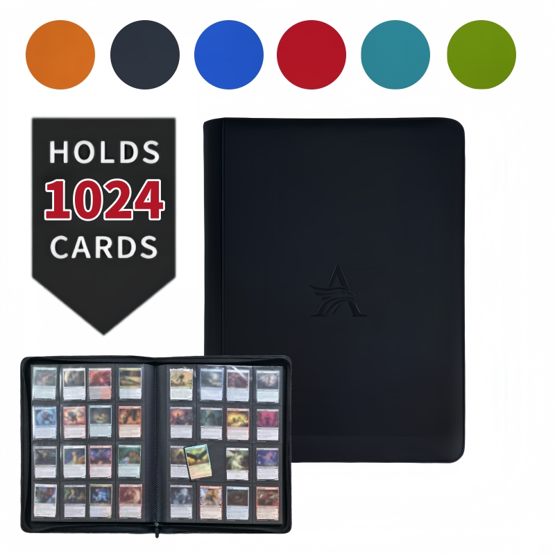 Classeur de cartes à 16 pochettes - Classeur de cartes à collectionner haut de gamme pouvant contenir 1024 cartes, protection ultime pour les cartes TCG et de sport. Collectionneur d