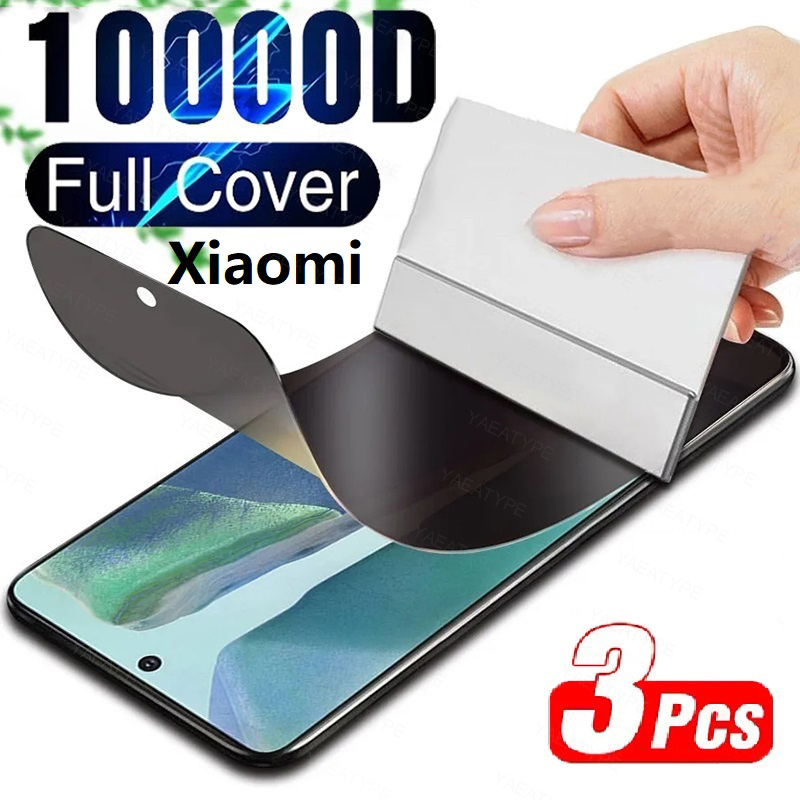 3 sztuki folii hydrożelowej zapewniającej prywatność dla POCO F7 Ultra X6 X5 X4 NFC M5S M3 M4 M6 F4 F5 F6 C65 C75 X7 Pro bez odblokowywania linii papilarnych