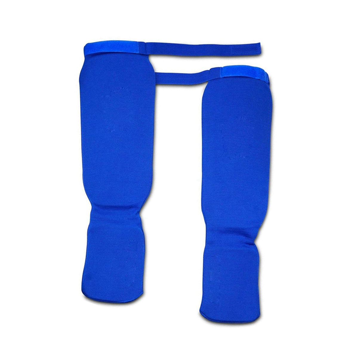 A71P Blue Karate Protective Gear Boxing Training Shin Guards Taekwondo Fighting Shin Guards and Instep Guards L