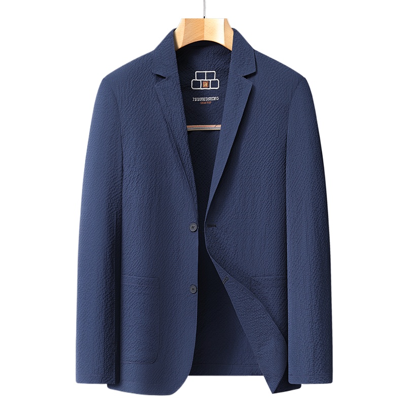 Męska marynarka premium, nowa kolekcja wiosna-lato, jednolity kolor, elegancka, biznesowa, casualowa kurtka chroniąca przed słońcem, minimalistyczna, do biura, styl miejski.