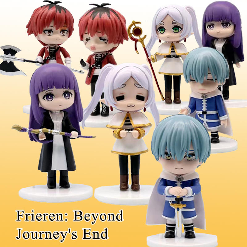 8 sztuk FuRyu Noodle Stopper Sousou no Frieren dziewczyna Anime rysunek Frieren Beyond Journey's End figurka zabawki-modele do kolekcjonowania