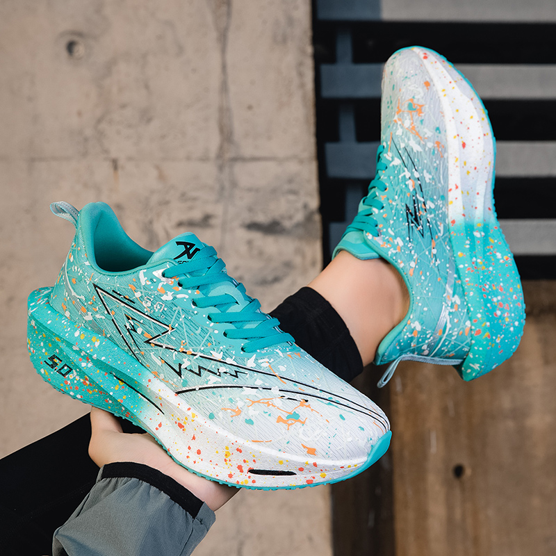 Buty do biegania Yoga Starlight Speed z pełną płytką karbonową, efektem błyskotek, wysoką elastycznością, amortyzacją, ekskluzywne do biegania nocą, antypoślizgowe.