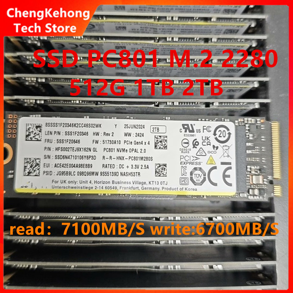 Nuevo para SKhynix PC801 PC811 512G 1T 2T 2280 M.2 PCIe4.0X4 NVME unidad de estado sólido de ordenador caché independiente