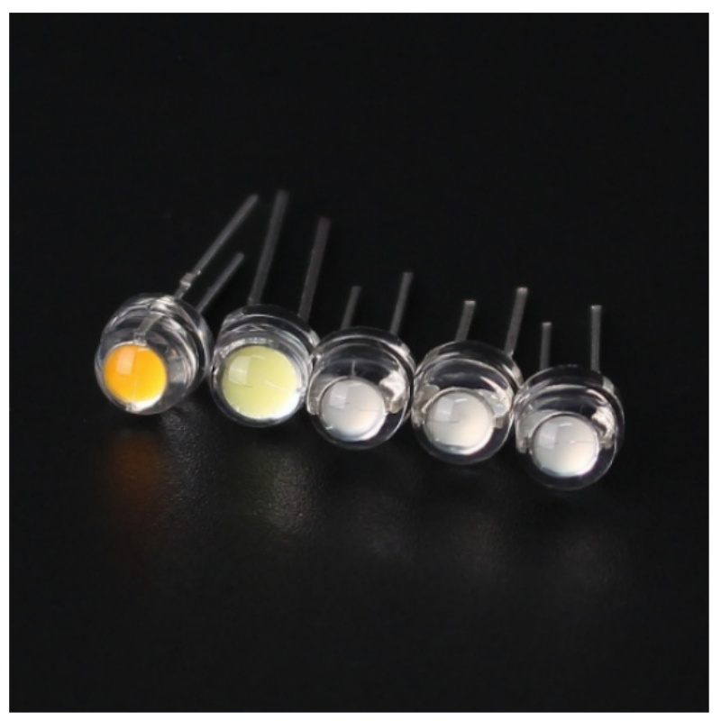 SAMIROB 50/100 個麦わら帽子 LED 5 ミリメートル超高輝度 LED ダイオード F5 発光青緑赤黄白 DIY 電子用