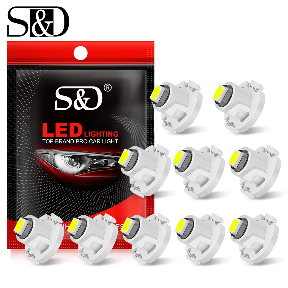10 Uds. Bombillas LED superbrillantes T3 T4.2 T4.7 lámpara de instrumento Interior de coche luz indicadora de tablero automático 12V