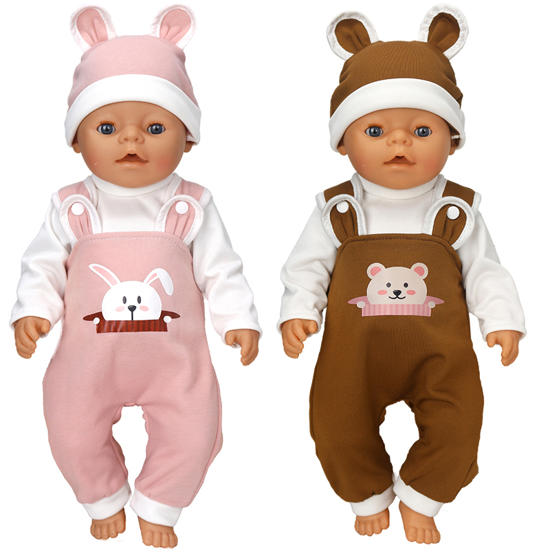 Conjunto de ropa para muñecas bebés de 40cm, peleles, juguetes, trajes, regalos para niñas