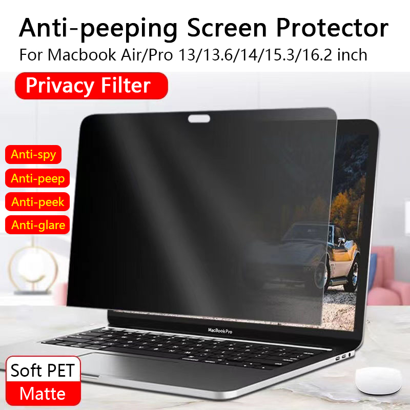 Sichtschutzfolie für Macbook 2020 Air Pro 13 A2337 14 15 16 Anti-Spy-Sichtschutzfolie Anti-Peep-Schutzfilter Anti-Peep-Blendschutz