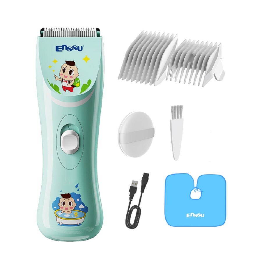 Máquina de cortar cabelo para bebês, aparador de cabelo com baixo ruído para crianças, recarregável, máquina de corte de cabelo para crianças pequenas, kits de corte de cabelo