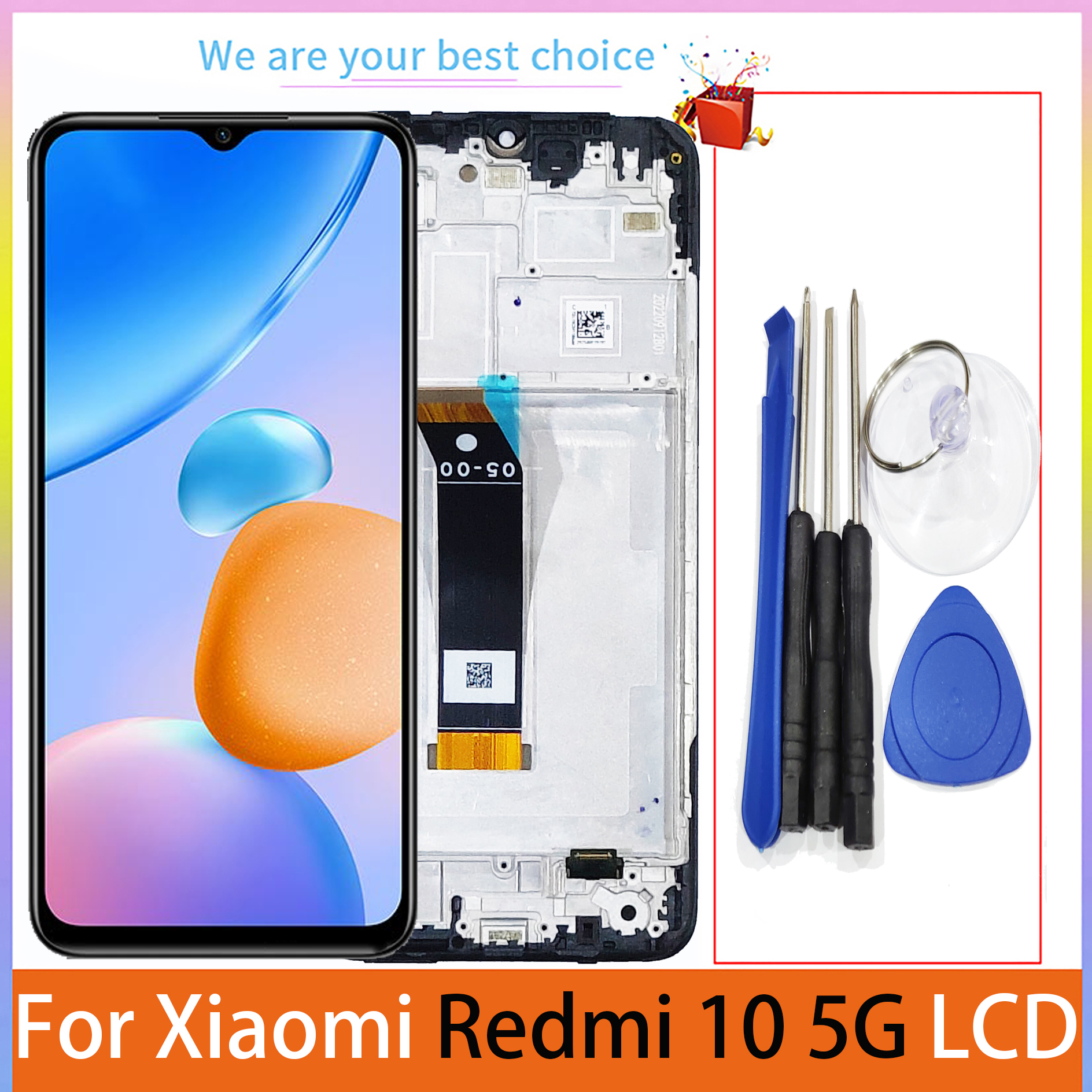 Для Xiaomi Redmi 10 5G ЖК-дисплей с сенсорным экраном 22041219 Г 22041219 Запасные части для панели NY