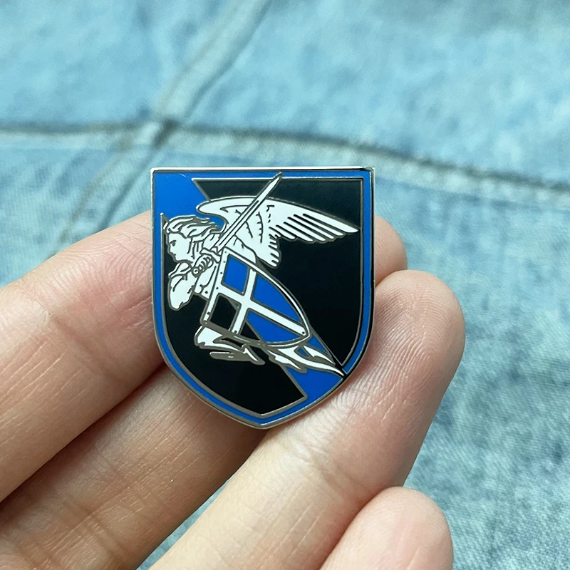Voor Saint Michael Blauwe Lijn Politie Shield Enamel Pin Badge Rechtshandhaving Brooch
