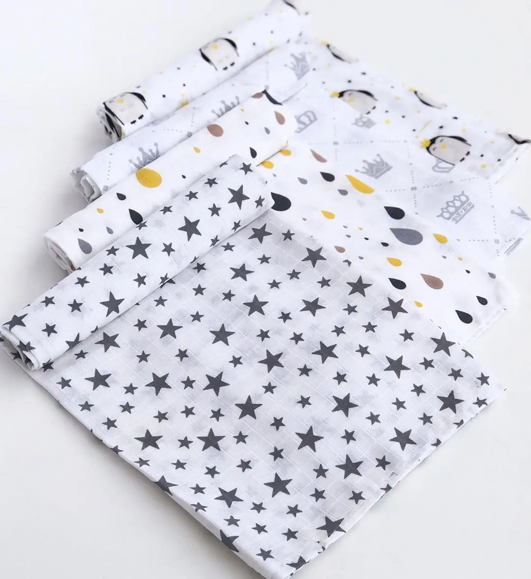 120x110cm fralda de musselina cobertores do bebê recém-nascido swaddle cobertor infantil gaze toalha de banho urdidura do bebê