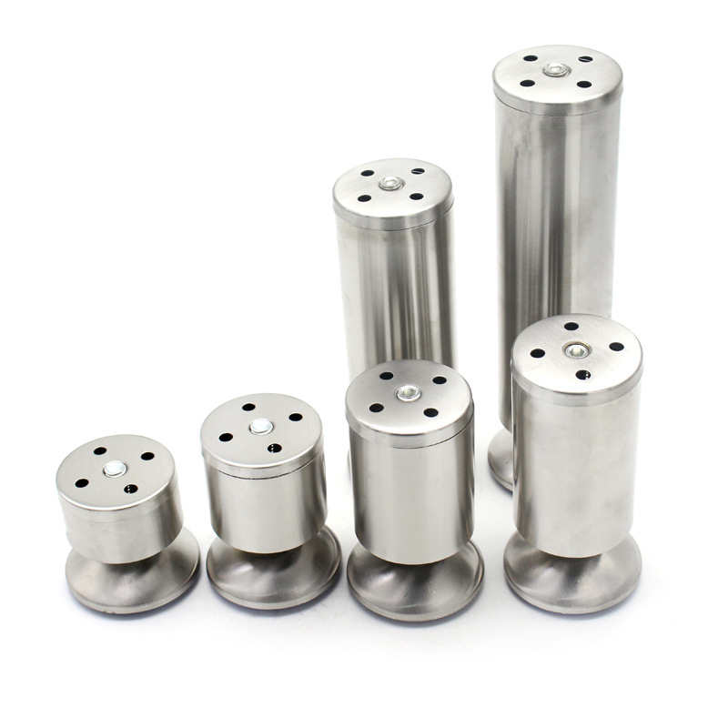 4 Patas Ajustables de Acero Inoxidable de 6-30 cm para Muebles, Gabinetes, Mesas, Sofás y Camas