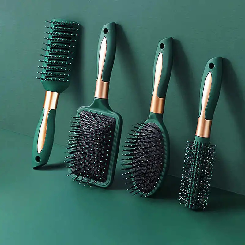 Owalny, okrągły grzebień z poduszką powietrzną do masażu skóry głowy, antystatyczny, złuszczający, do stylizacji włosów w salonie SPA.