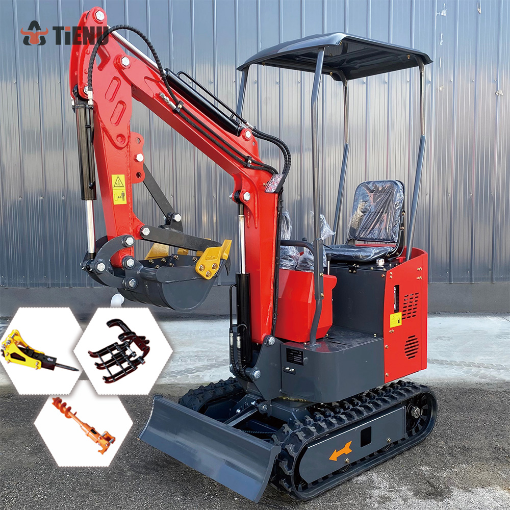 Cheap Mini Digger 1.2 Ton Small Hydraulic Excavator Portable for Garden Farm  Home Projects